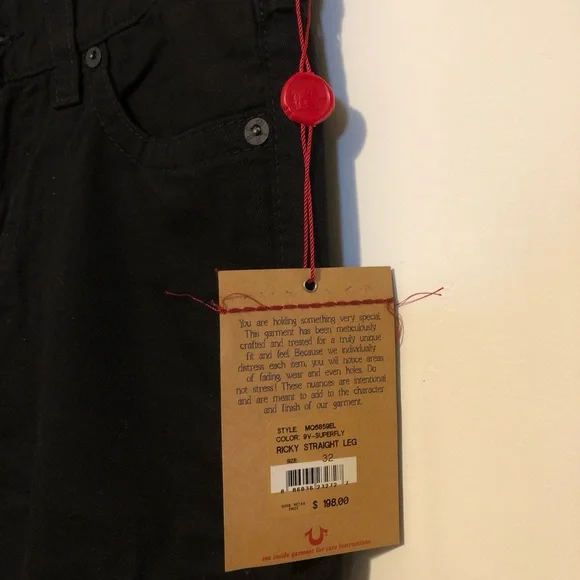 NWT True Religion Men’s Straight Denim Made in USA : Y2K Version - Picture 5 of 7